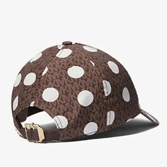 Michael Kors Polka Dot Signature Logo Baseball Hat - Picture 2 of 3